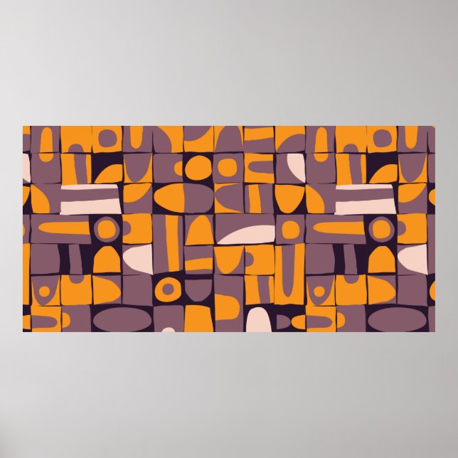Póster Diseño de patrones impecable con un chaparrón geom (Frente)