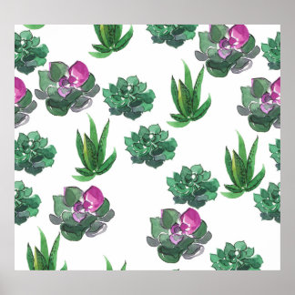 Póster Diseño de patrones sin inconvenientes de acuarela