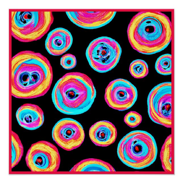 Póster Diseño de patrones vivos y coloridos (Anverso)