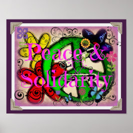 Póster Diseño de paz y solidaridad