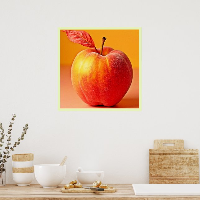 Póster Diseño de perfección de melocotón dorado (Cocina)