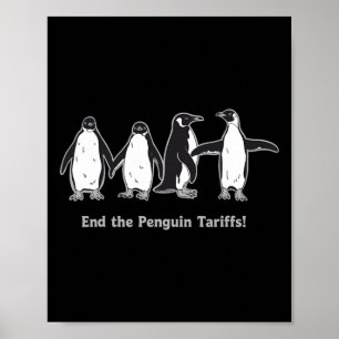 Póster Diseño de Personalizado de Aranceles de Pingüino F