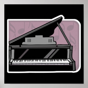 Póster diseño de piano