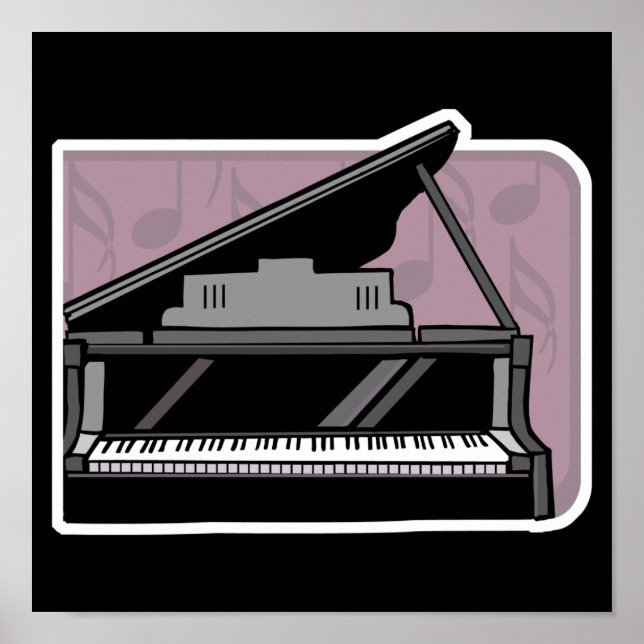 Póster diseño de piano (Frente)