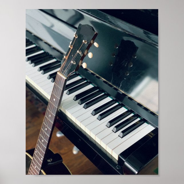 Póster Diseño de piano de bonito (Frente)