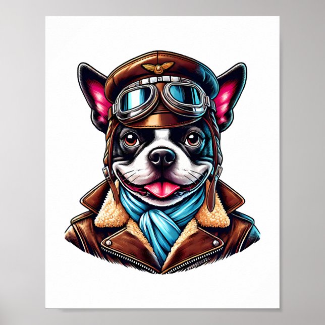 Póster Diseño de piloto de Bostie (Frente)