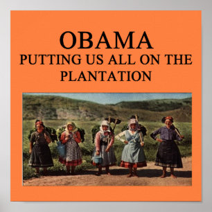 Póster diseño de plantaciones anti obama
