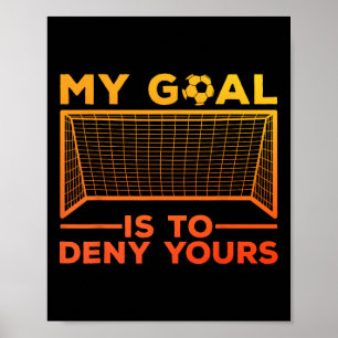Póster Diseño de portero de fútbol para hombre mujer juga