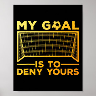 Póster Diseño de portero de fútbol para hombre mujer juga