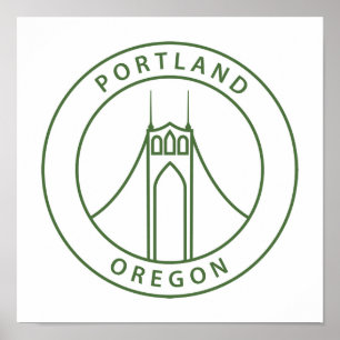 Póster Diseño de Portland Oregon