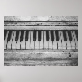 Póster Diseño de poster de teclado vintage