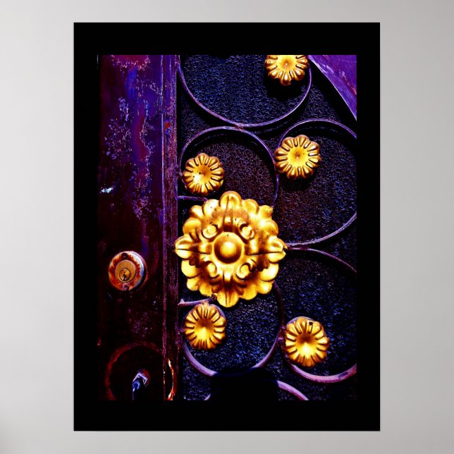 Póster Diseño de puertas florales (Frente)