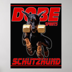 Póster Diseño de recuperación de Schutzhund Sports de Dob