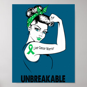 Póster Diseño de regalo irrompible para guerrero del cánc