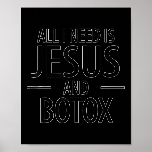 Póster Diseño de relleno de labios con Botox divertido qu (Frente)