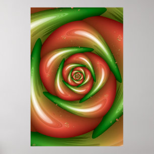 Póster Diseño de Rosa Melocotón