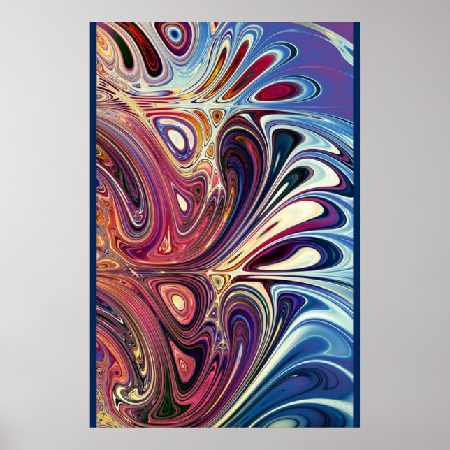 Póster Diseño de Salpicadura Abstracta (Frente)