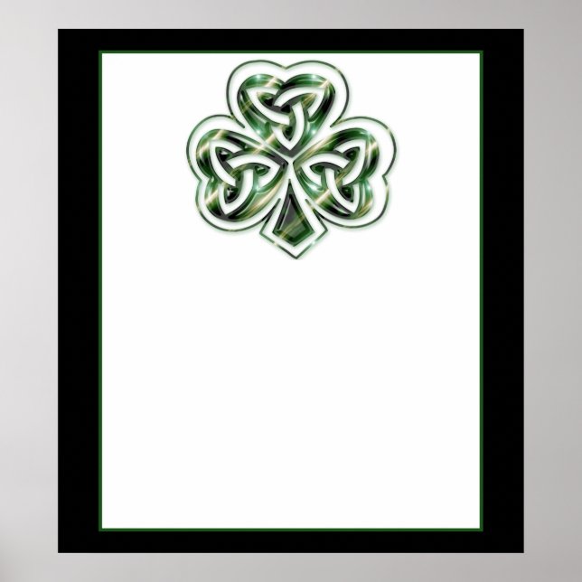 Póster Diseño de Shamrock Celta 2 Poster/Imprimir 2 (Frente)