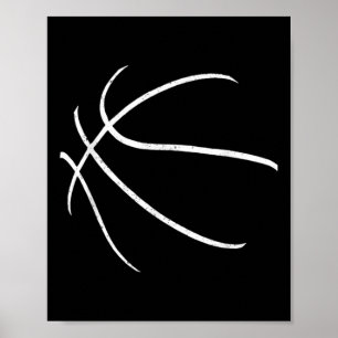 Póster Diseño de silueta de jugador de baloncesto