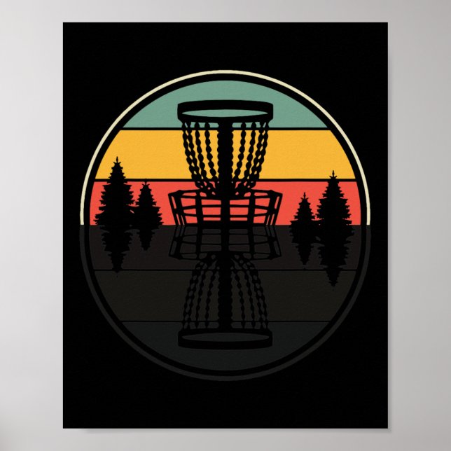 Póster Diseño de Sombra Divertida Frisbee de Golf de Disc (Frente)
