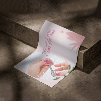 Póster Diseño de Spa de Uñas Floral
