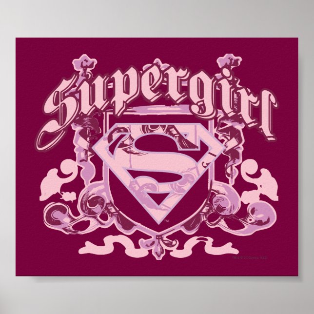 Póster Diseño de superchica Escudo (Frente)