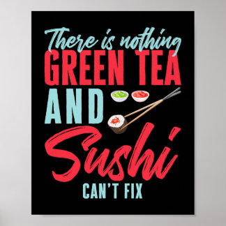 Póster Diseño de sushi para la comida japonesa Wasabi Lov