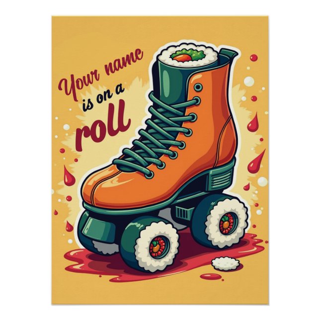 Póster Diseño de Sushi Personalizado “Al Rollo” (Anverso)