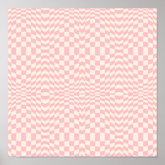 Póster Diseño de tablero de ajedrez loco (Frente)