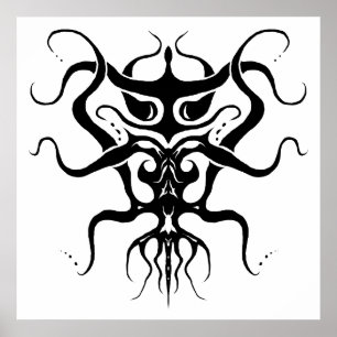 Póster Diseño de tatuajes tribales de especies exóticas -