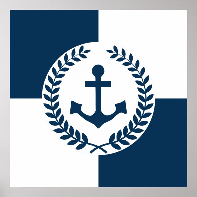Póster Diseño de temática náutica (Frente)