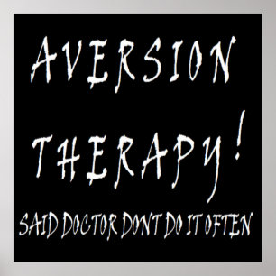 Póster Diseño de terapia de aversión divertido para médic