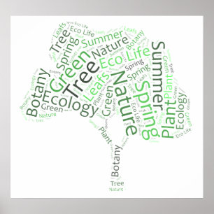 Póster Diseño de texto - Árbol ECO
