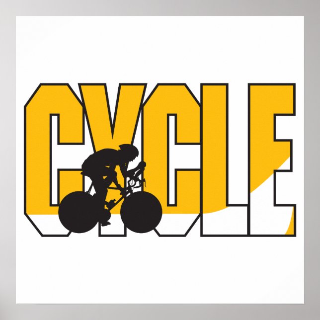 Póster diseño de texto de ciclo (Frente)