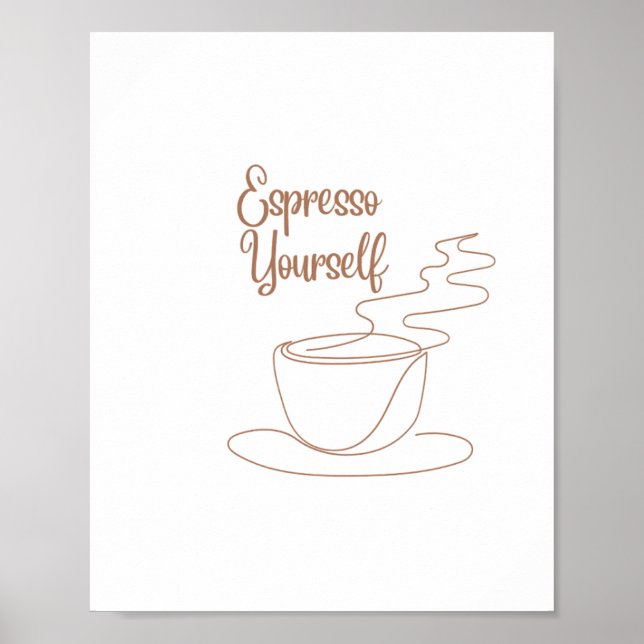 Póster Diseño de texto de Espresso (Frente)