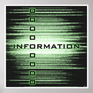 Póster Diseño de texto de información