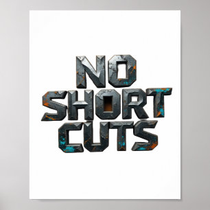 Póster Diseño de texto gris Statement SIN ATajos