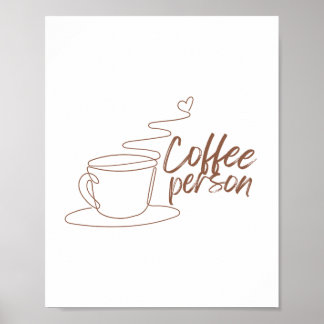 Póster Diseño de texto para personas de café