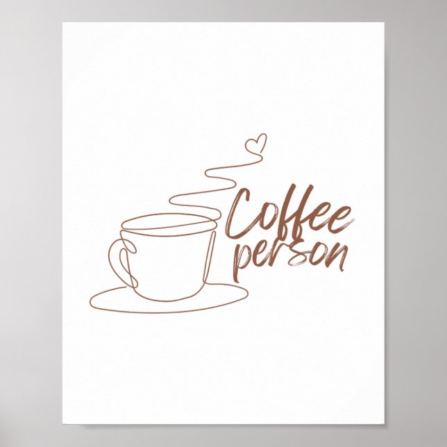 Póster Diseño de texto para personas de café (Frente)