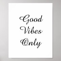 Diseño de texto "Sólo buenas vibraciones"
