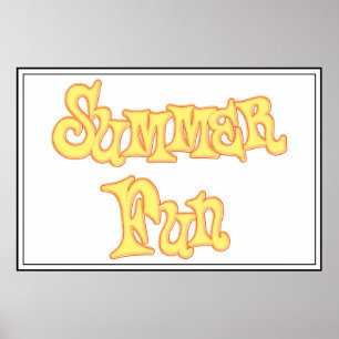 Póster Diseño de textos divertidos de verano