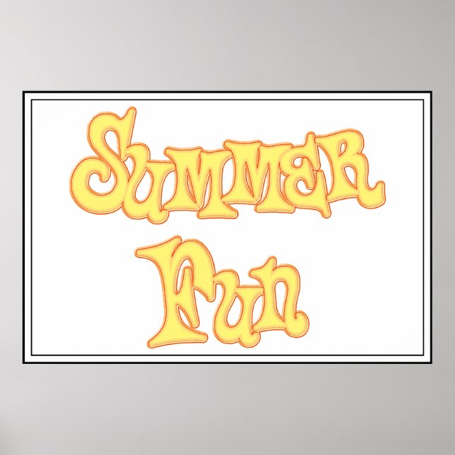 Póster Diseño de textos divertidos de verano (Frente)