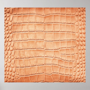 Póster Diseño de textura de cuero reptil naranja