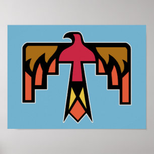 Póster Diseño de Thunderbird colorido