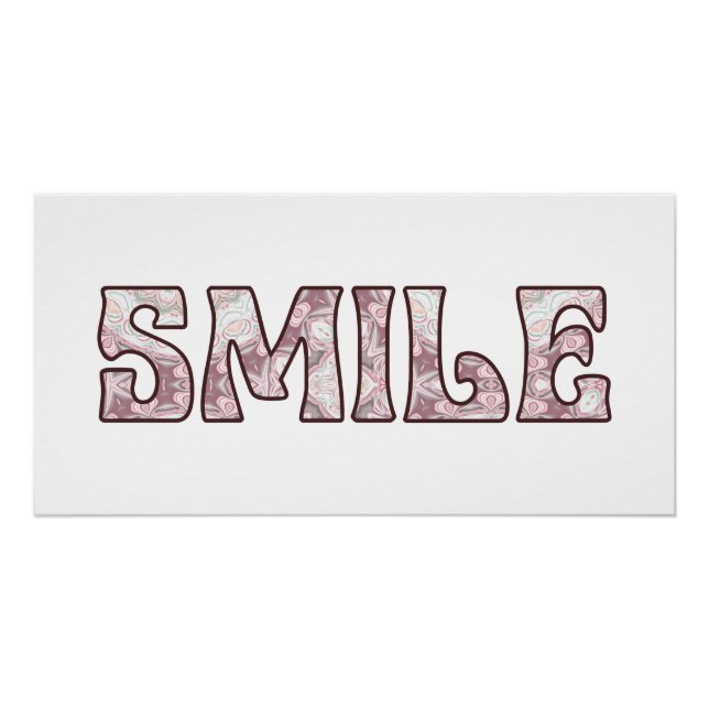 Póster Diseño de tipografía positivo sonríe (Anverso)