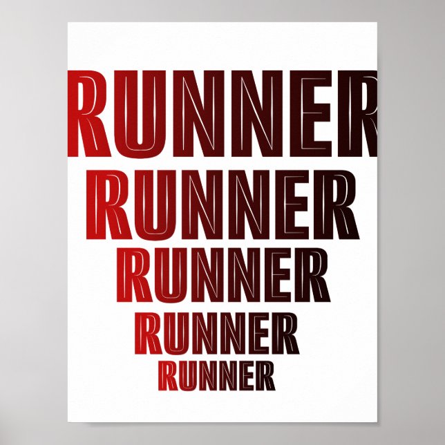Póster Diseño de tipografía Runner (Frente)