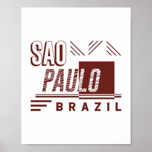 Póster Diseño de tipografía urbana moderna de Sao Paulo B