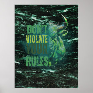 Póster Diseño de toro Recordatorio Motivación
