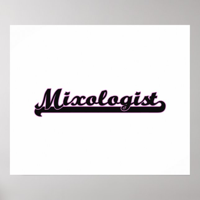 Póster Diseño de trabajo mixólogo clásico (Frente)