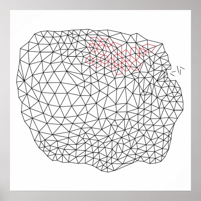 Póster Diseño de triangulación geométrica (Frente)